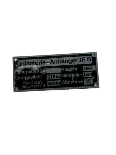 Anhanger typenschild if8 - typenschild,, "if8"
