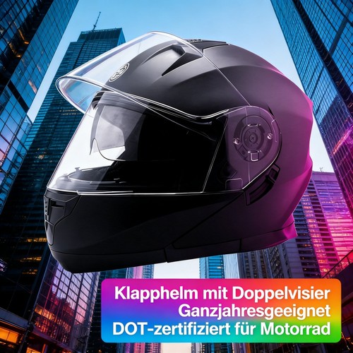 Klapphelm mit doppelvisier - klapphelm,